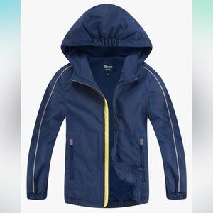 NWT Boys Fleece Lined Jacket Hooded Outdoor Windbreaker